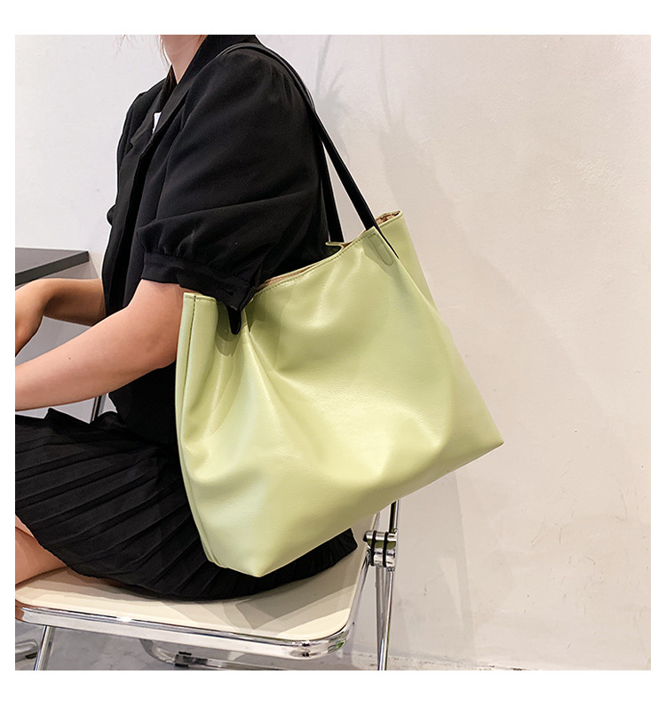 fashion simple largecapacity single shoulder tote bagpicture2