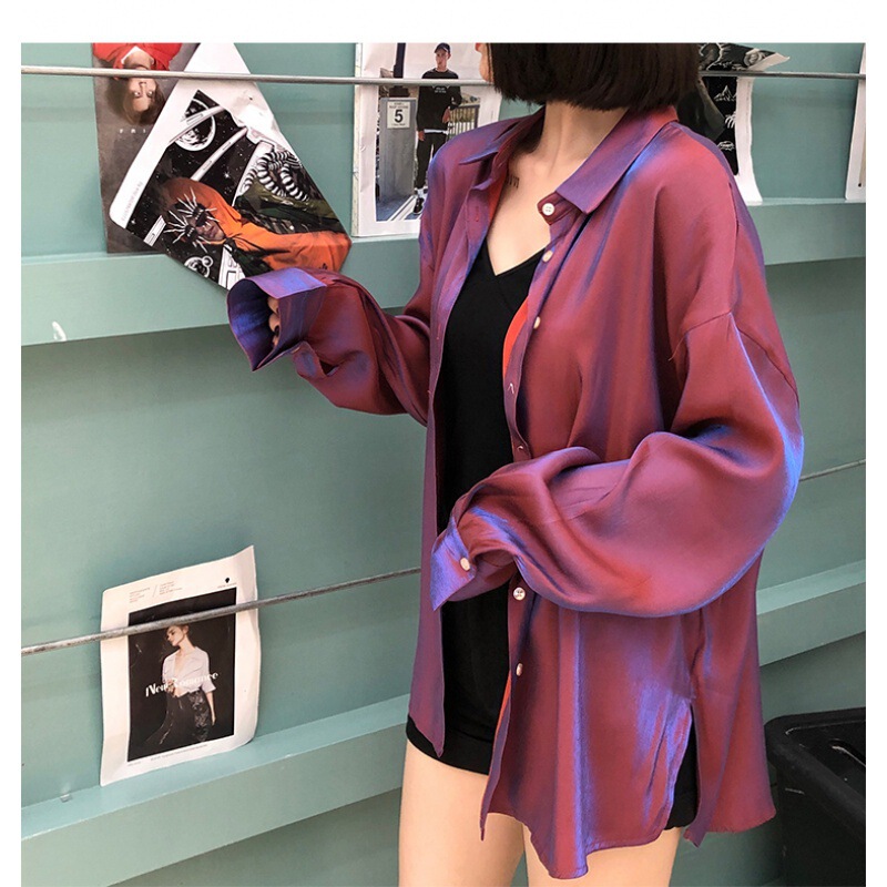 Hyuna Style Shirt for Women, Hong Kong Style Plus-Size Loose Long-Sleeve Sun Protection Jacket Shirt, 2026 New Model Hyuna Style Shirt for Women, Hong Kong Style Plus-Size Loose Long-Sleeve Sun Protection Jacket Shirt, 2026 New Model