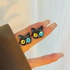 Douyin is the same funny little black cat big eyes, earrings sweet cool cartoon cats earrings girlfriends Student earrings
