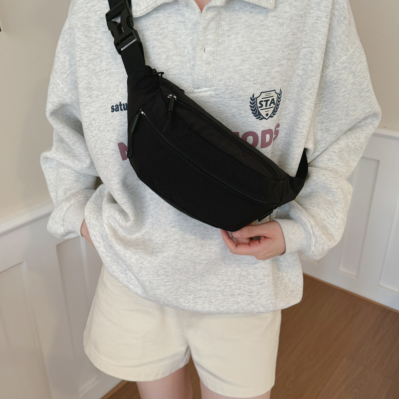 Cross-border Korean-style fashion versatile chest bag, Japanese casual commuter crossbody shoulder bag, trendy sports large-capacity waist bag