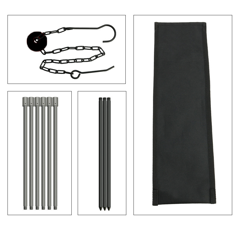 Al Aire Libre fogata soporte barbacoa parrilla trípode colgando olla leña quema fuego Mesa desmontaje conveniente de aluminio estufa camping Cuenca