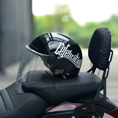 Newly certified safety helmet for electric motorcycles Motosiklet kaskı (dəbilqə) - 3c-certification-black-letters-high-definition-transparent-long-lenses-3c-certification-one-size-fits-all-head-sizes-for-both-men-and-women-54-60cm