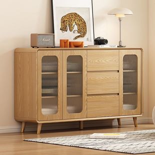 Nordic Sideboard Storage Cabinet Living Room Storage Cabinet Wall-Mounted Integrated Tea Cabinet Cabinet Home Storage Cabinet Storage Cabinet