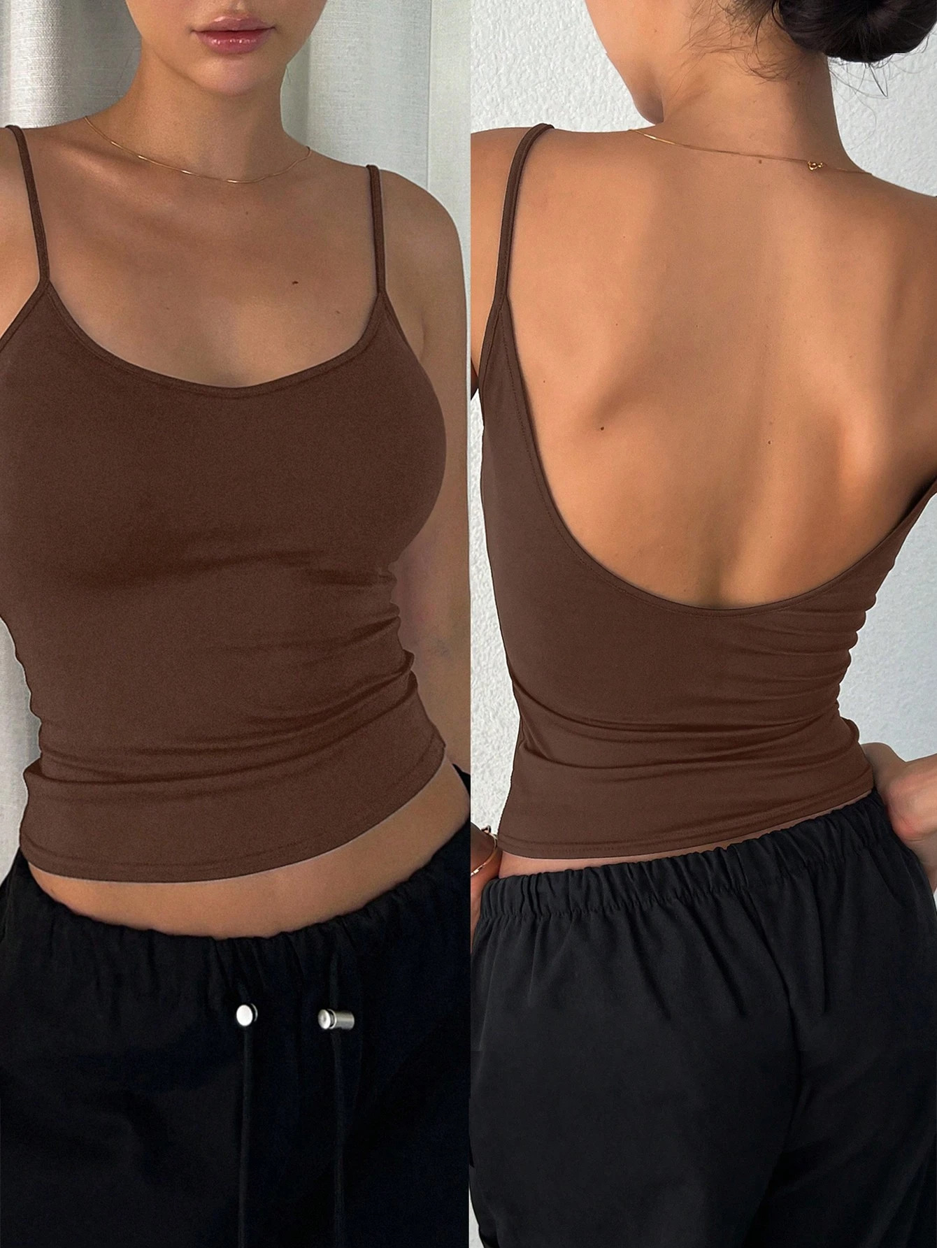 2026 Spicy Girl Style, Backless Camisole Vest, Women's Inner And Outer Tops_ecoleips.com