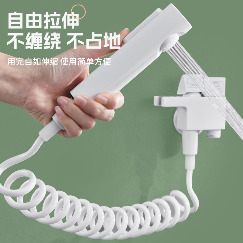 現代簡約加厚黃銅鋼琴鍵馬桶伴侶槍灰色多功能開智能馬桶噴槍套裝