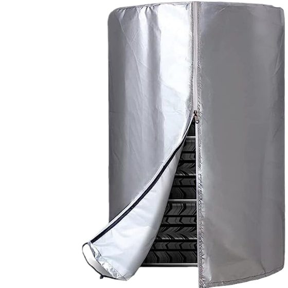 420D Oxford cloth tire cover silver coated four-in-one tire cover multi-layer silver coated waterproof tire cover waterproof zipper