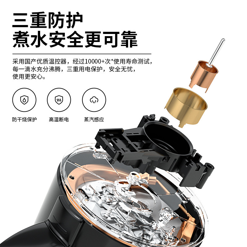 ホテルの客室用ケトルトレイセット小型1リットルケトル小容量304ステンレス鋼シームレスライナー|undefined