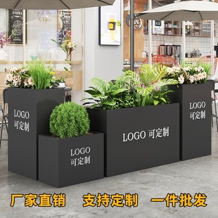 Outdoor Wrought Iron Flower Boxes, Planting Boxes, Stainless Steel Flower Pot Combinations, Sales Office Square Flower Troughs, Flower Beds, European-Style Flower Racks
