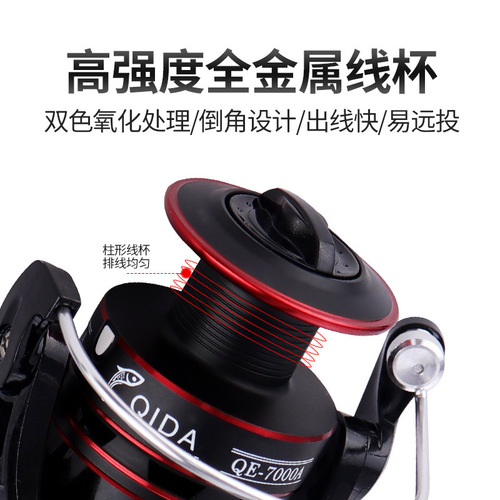 Spinning wheel Luya special all-metal line cup sea rod wheel long-range cast wheel rock fishing wheel raft fishing wheel fishing reel fishing gear
