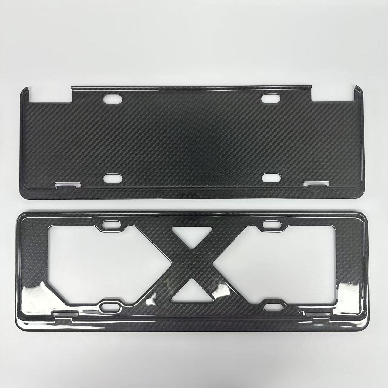 Xiaomi Yu7 Special Carbon Fiber License Plate Frame, Car Exterior Modification Accessories, Anti-Scratch Protective Frame, No Drilling Required