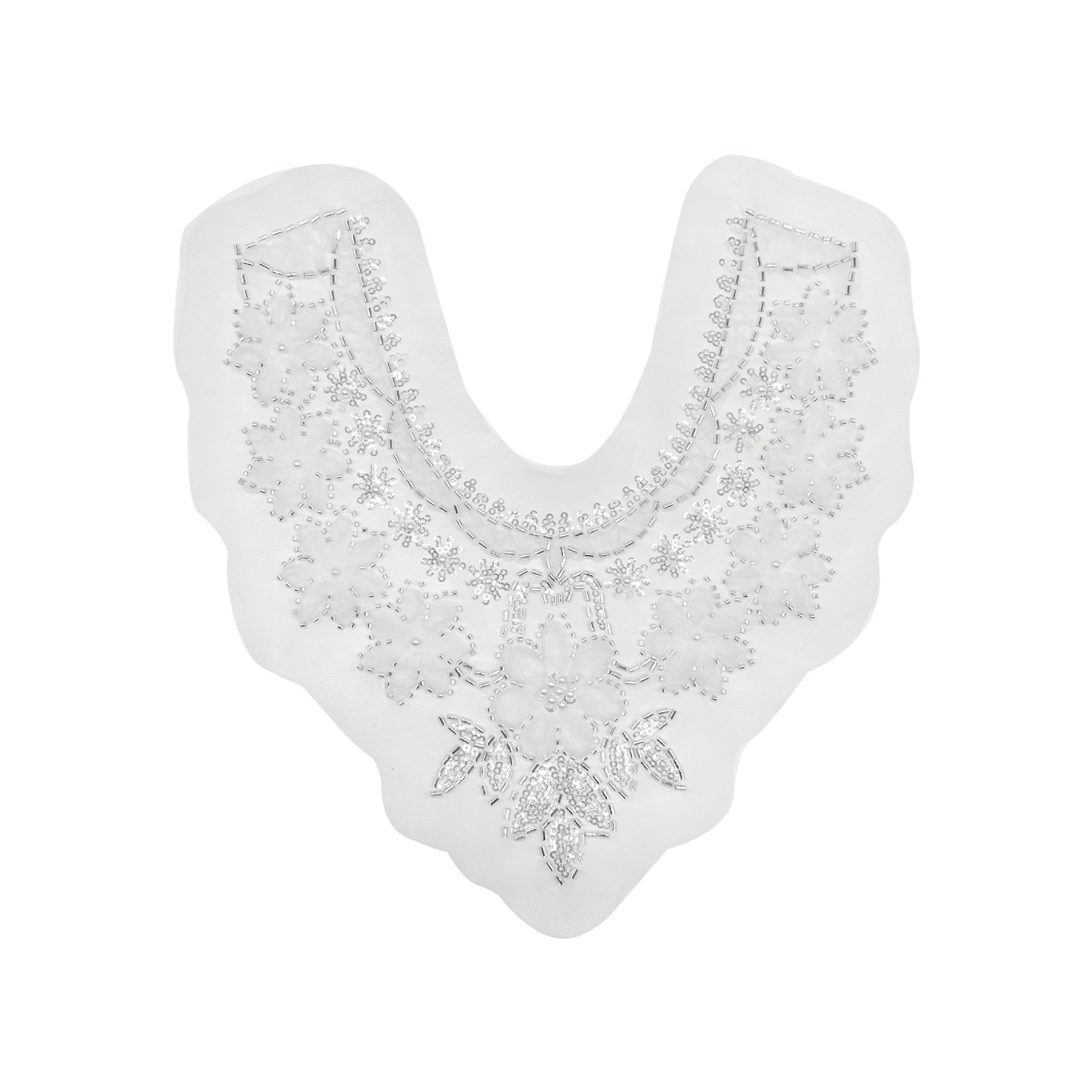 Hangzhou en línea explosión blanca U-cuello cuello cuello de esquinilla decoración con ropa vestido suéter de punto image 7