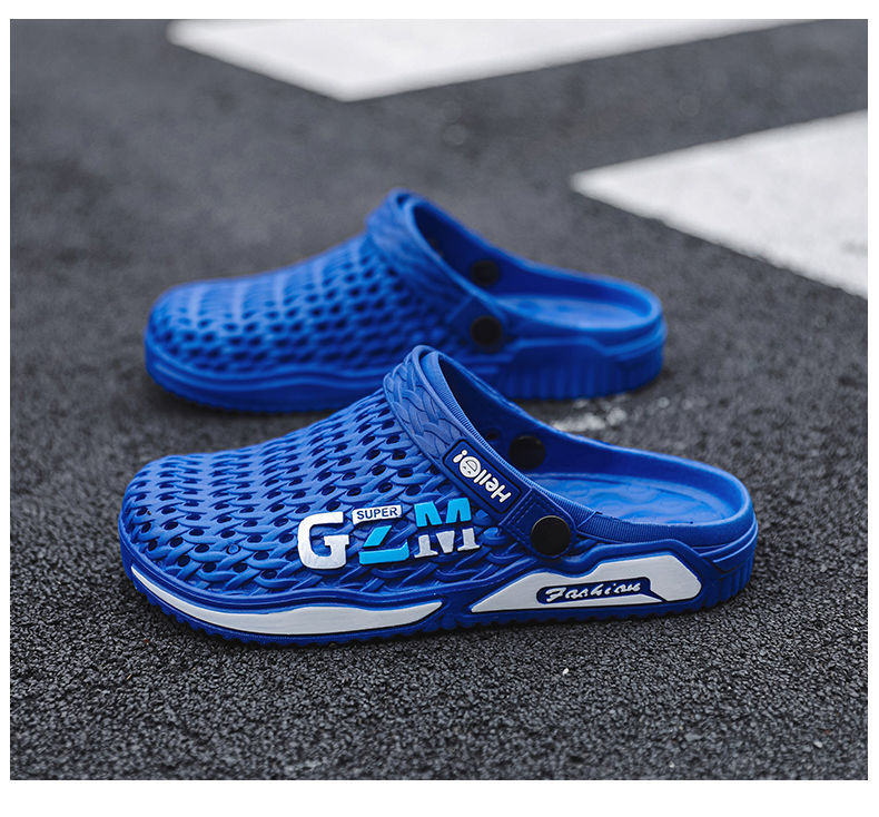 Men's Thick Soled Breathable Sports Clogs With Comfortable Cushion_voghion.com