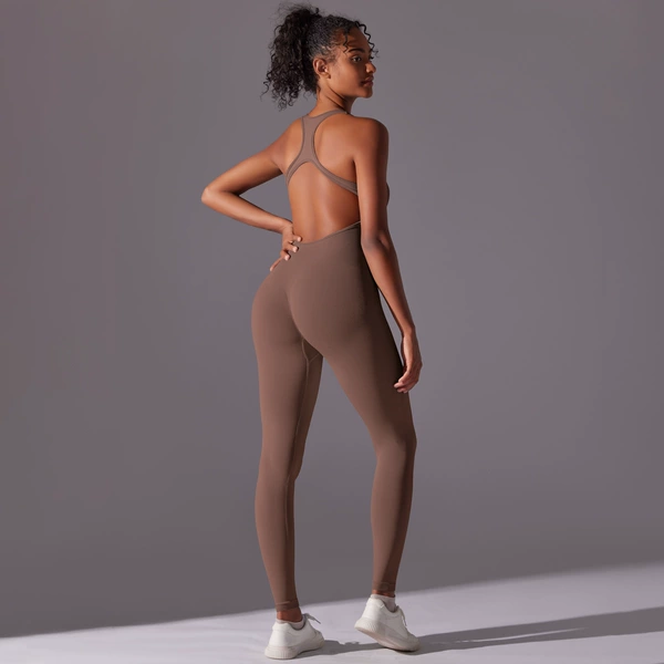 6655 trousers connecting clothes-brown