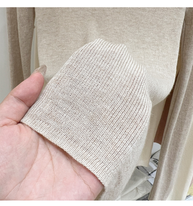 315g Weight Long Sleeve Sleeve Length Pullovers Placket Type Spandex, Polyester Fabric Type Short Top Length Knitwear Tops Type Daily Occasion Round Neck Neckline Slim Fit Type Solid Color Pattern Spring, Autumn Season Women's Gender Casual, Simple Style Style Wholesale Women's Casual Simple Style Solid Color Long Sleeve Sweaters & Cardigans 13