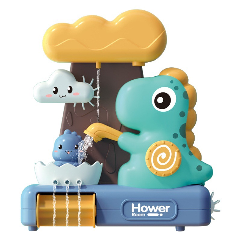 De los niños lindo dinosaurio transferencia lechón natación baño ducha de agua spray de agua macho y hembra bebé juguetes de baño