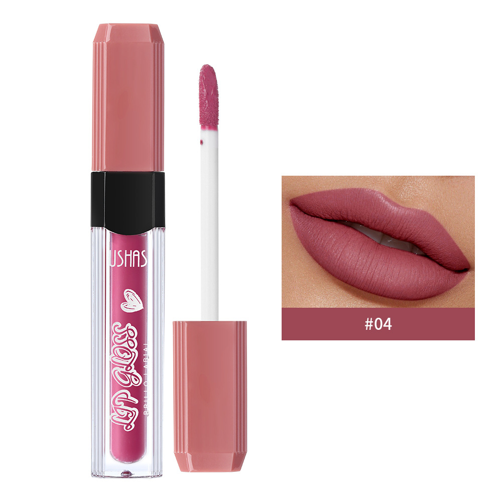 USHAS6 essence Mouth Red Glaze Female Lip Color Lippenstift berührt nicht die Tasse matt_voghion.com