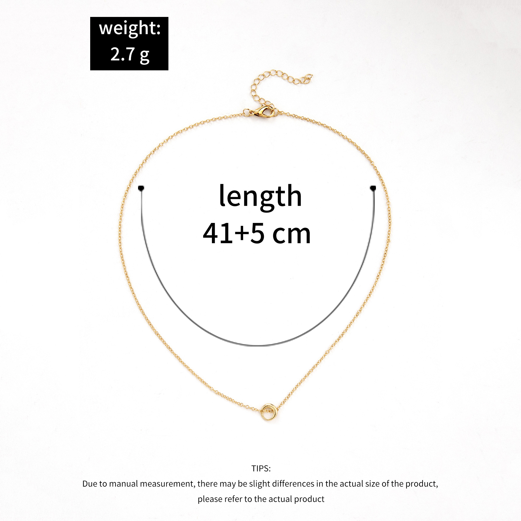 Fashion Simple Geometric Circle Pendant Fashion Necklace Clavicle Chain display picture 2