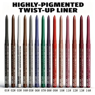 Cross-border beauty hot sale MKNK automatic retractable eyeliner pen silkworm gel eyeliner eyeliner pen easy to color