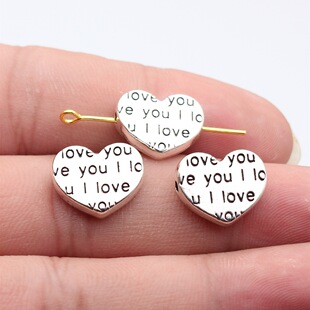 15x13mm �׏��s1.8mm 1.5g ���yɫ �p��I LOVE YOU����С����