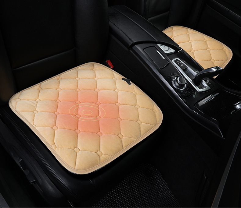 Car heating cushion winter plush non-slip cushion 5V voltage USB interface single small square cushion cross-border wholesale