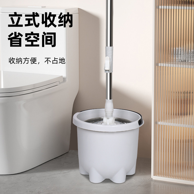 Wholesale Lazy Rotating Mop for Household Automatic Hand-Free Washing and Drying Bucket Hand-Pressed Wooden Floor Mop Bucket