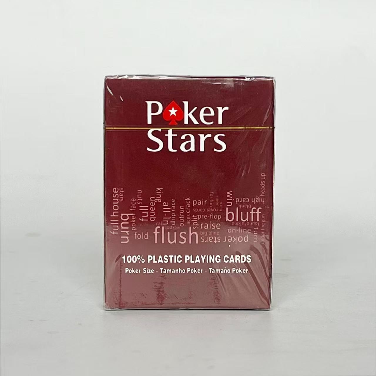 Las cartas de póquer de plástico esmerilado de tarjeta ancha de Texas se pueden lavar, impresión de caracteres grandes, póquer de PVC, rojo y negro, dos colores, comercio exterior opcional