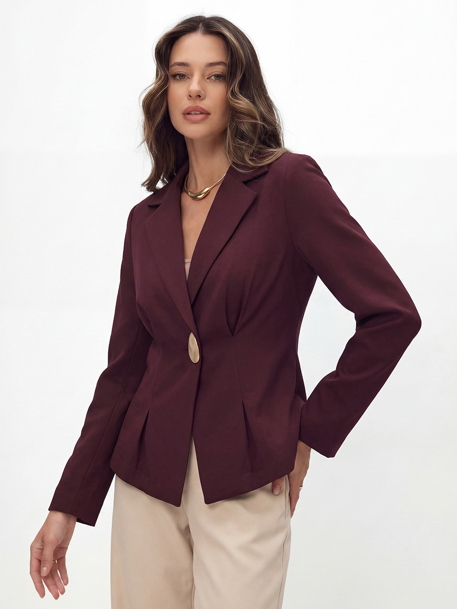 Saco Casual Slim Fit para Mujer de Poliéster con Solapa para Oficina y Uso Diario image 4