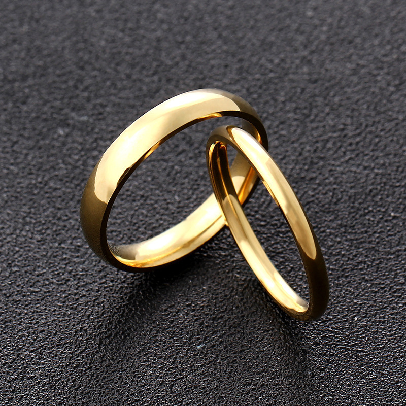 Golden ring stainless steel for men and women