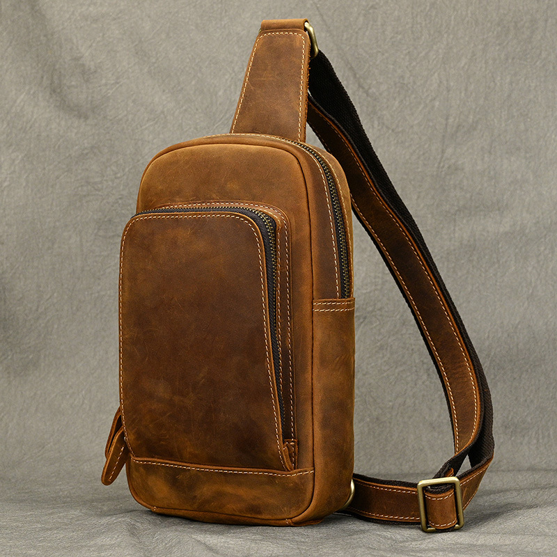 Bauletto in pelle di cavallo pazzo per uomo casual, borsa a tracolla semplice in pelle di mucca con croce diagonale, borsa da viaggio all'aperto_voghion.com