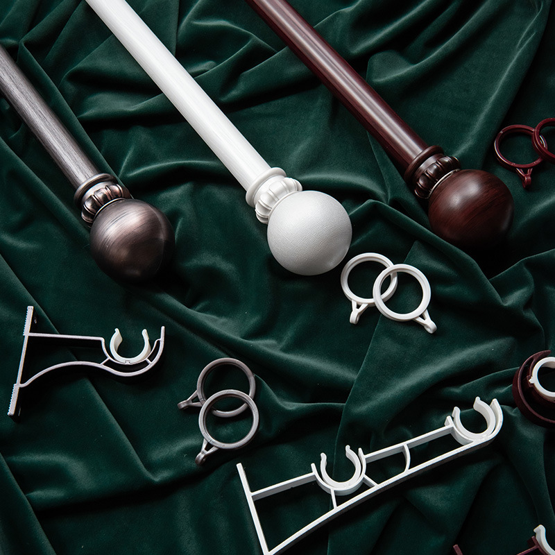 Nordic And American Modern Living Room Thickened Aluminum Alloy Roman Rod Single Rod Double Rod Side-mounted Curtain Rod Can Betalled At The Door