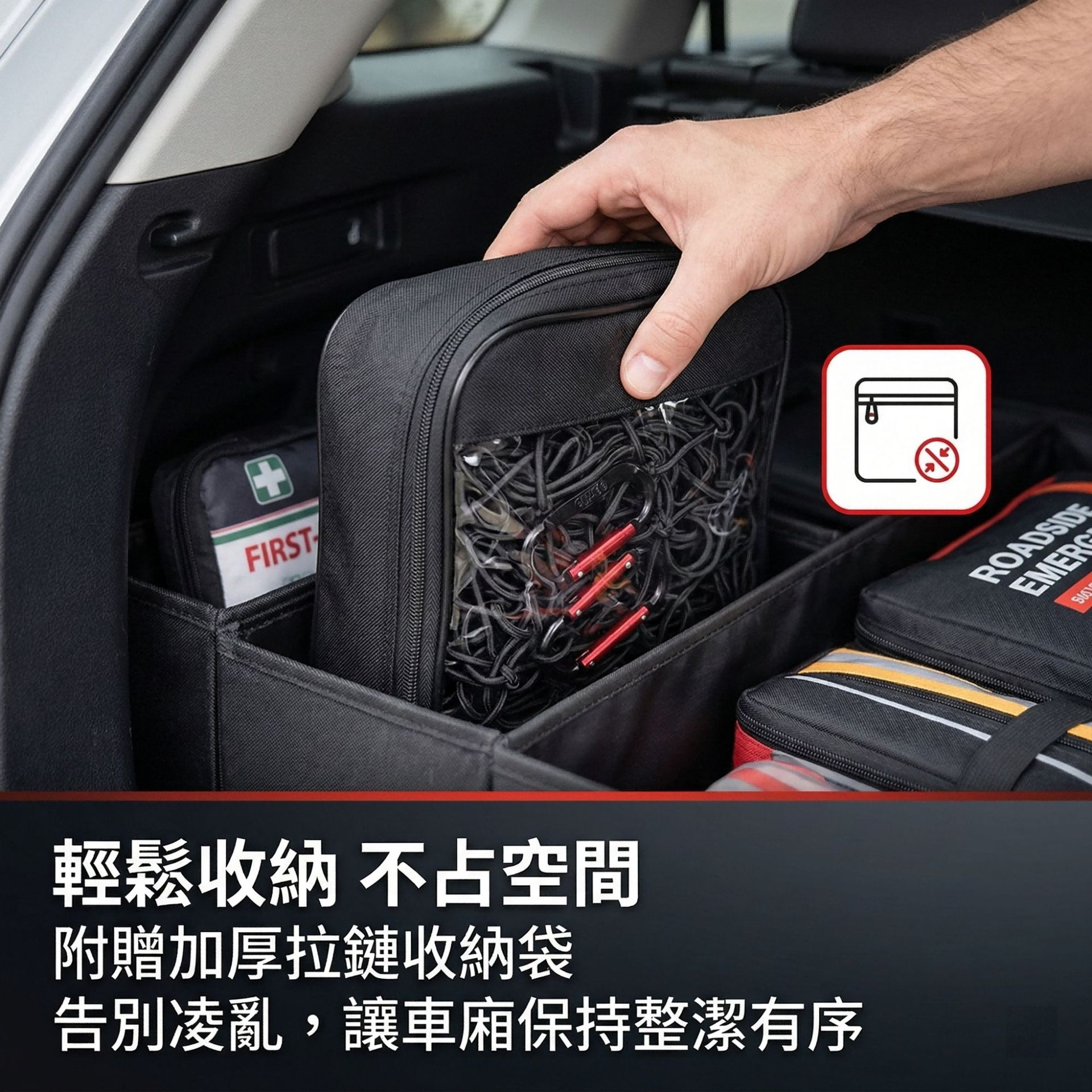Cross-Border Hot-Selling 120*180cm Car Luggage Net Trunk Roof Elastic Net Fixed Net Bag Strap Trailer