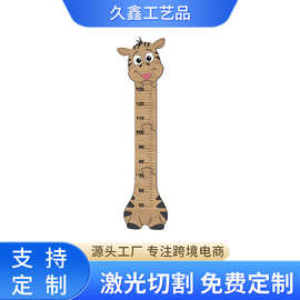 厂家定制木制身高尺测量儿童成长记录表家居木质工艺品跨境专供