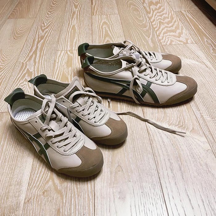 莆田高版復古鬼塚虎婦人靴ブラウン緑一足軽カップルレジャー運動徳訓靴板靴男|undefined