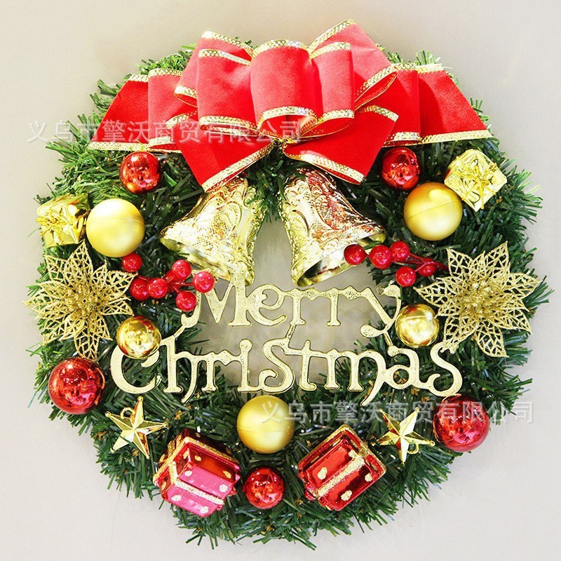 ヨーロッパとアメリカのクリスマスリース、サンプル、越境クリスマスツリー、籐の装飾、結婚式、お祝い、パーティー、リース、クリスマスの雰囲気|undefined