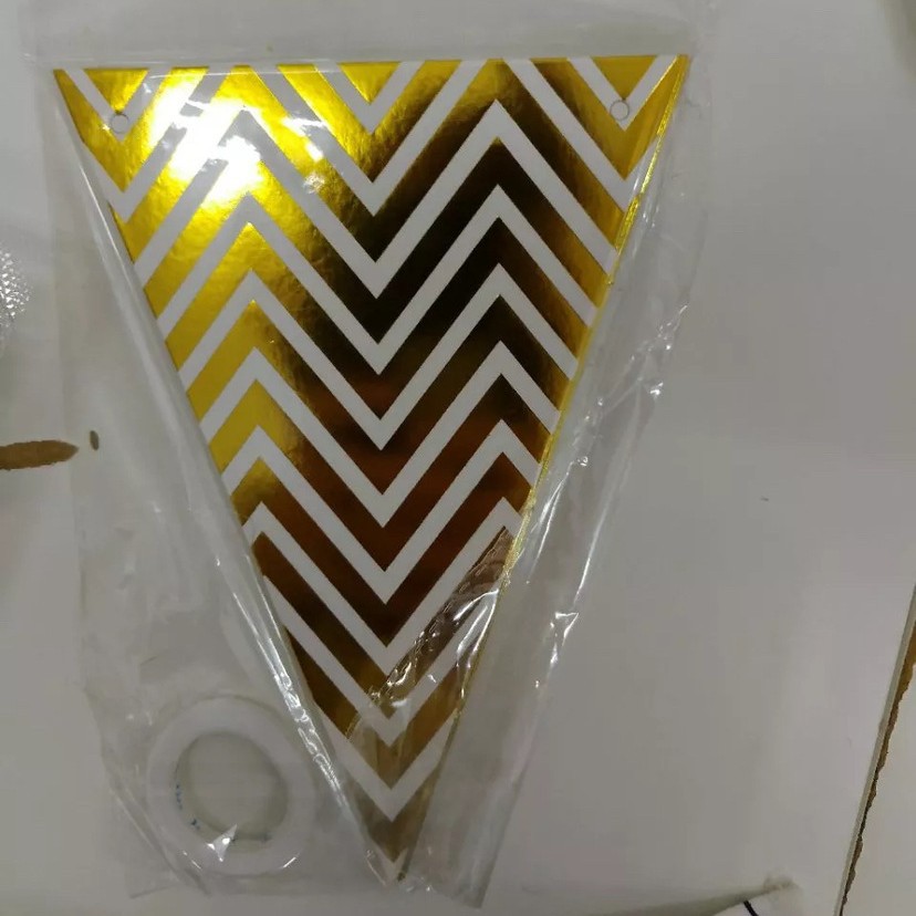 Feliz cumpleaños banner dorado cola de pescado bandera papel cumpleaños banner Fondo decoración cola de milano tirar bandera al por mayor