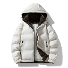 男士时尚休闲假连帽面包服贴袋棉衣男装跨境电商外套棉衣免费代理