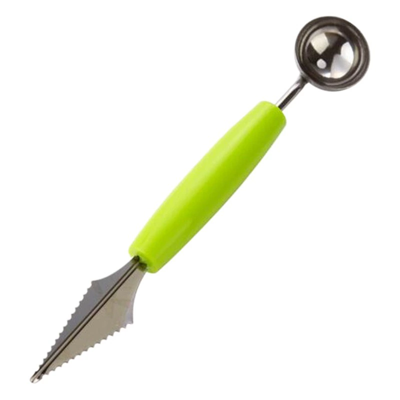Многофункциональный шар для копания фруктов из нержавеющей стали с двойной головкой гофрированный нож для разделки арбуз блюдо с фруктами ложка для копания мяч экскаватор