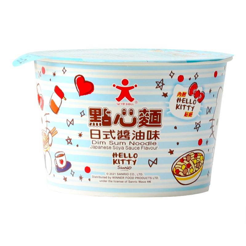 DOLL公仔ケイティ和風豚骨醤油海老味菓子麺インスタントカップ麺プレゼントシール