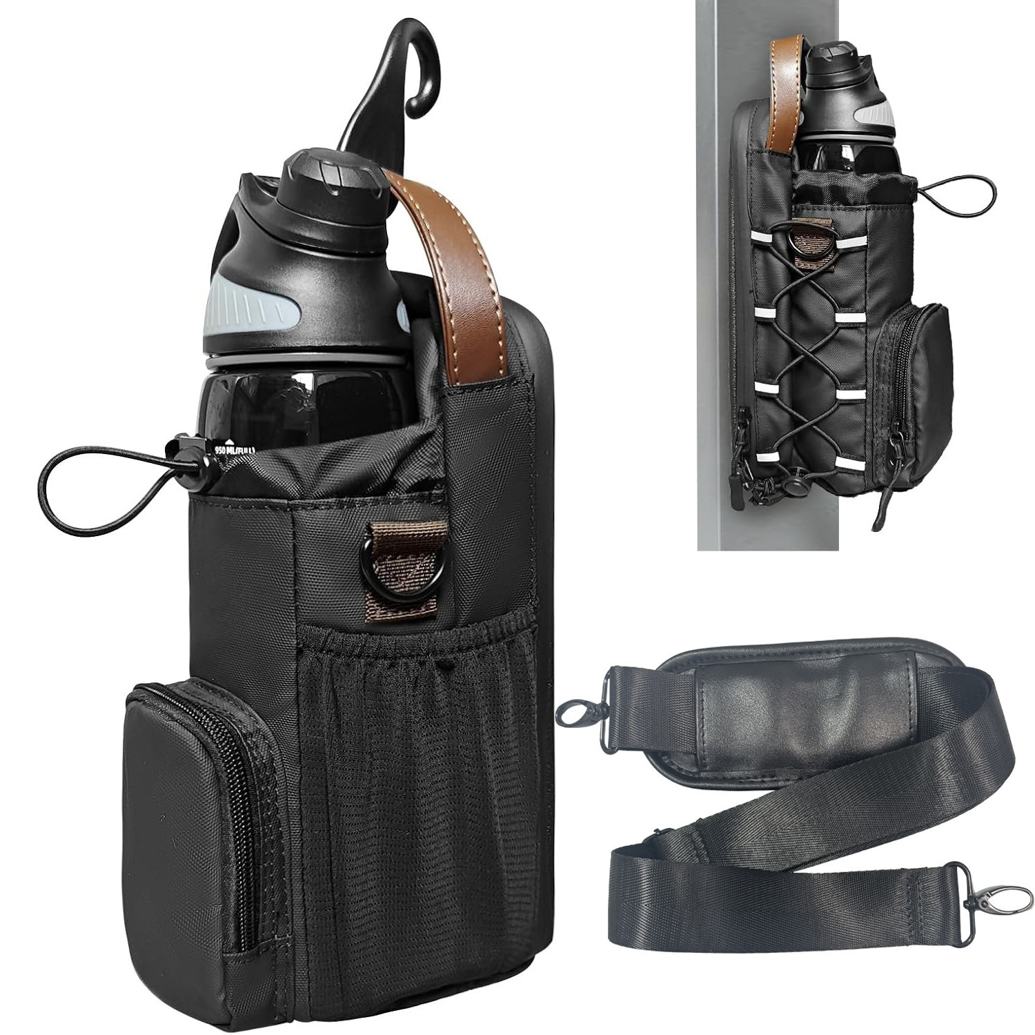 Bolsa de hervidor de fitness de absorción transfronteriza, bolsa de almacenamiento impermeable de gran capacidad, bolsa de almacenamiento de llaves de teléfono móvil portátil, bolsa deportiva