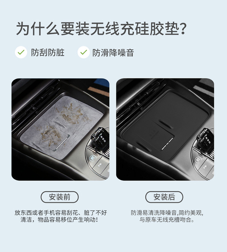 Suitable for 22-25 seal EV central control wireless silicone anti-skid pad car protection car accessories