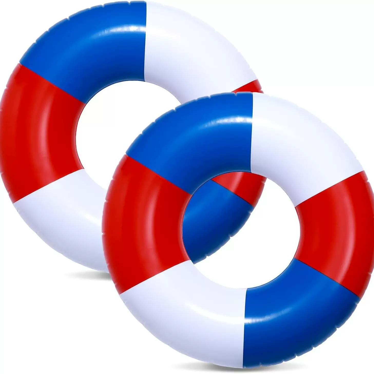 跨境热销拼接色游泳圈彩虹色水圈环保加厚PVC出口欧美EN71/CE认证