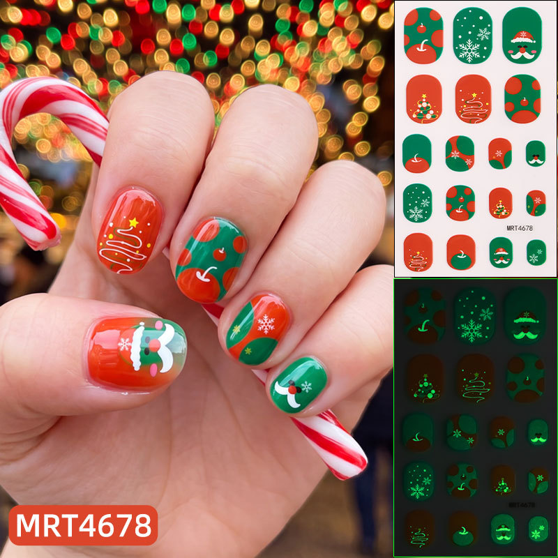 Zhengxiang Cross - Border New Christmas Night Kids Nail stick Halloween Shining funny Kids Cartoon manicura stick
