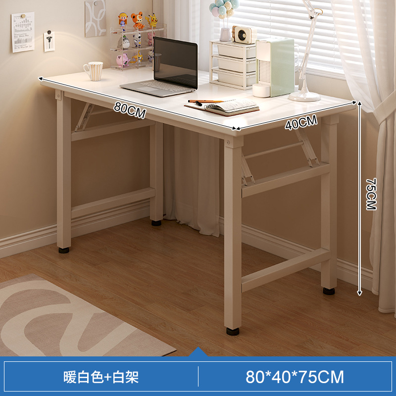 Mesa plegable, dormitorio de niñas, escritorio doméstico, escritorio de computadora simple, tabla rectangular, tabla larga, pequeño escritorio de trabajo image 6