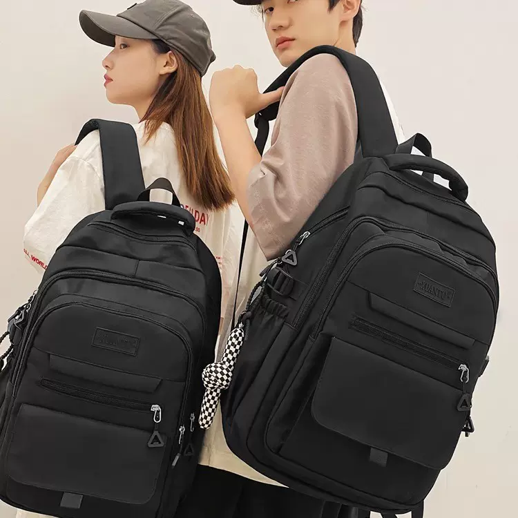 大容量中性男女款背包大学生双肩包初高中生书包女潮书包ins高颜