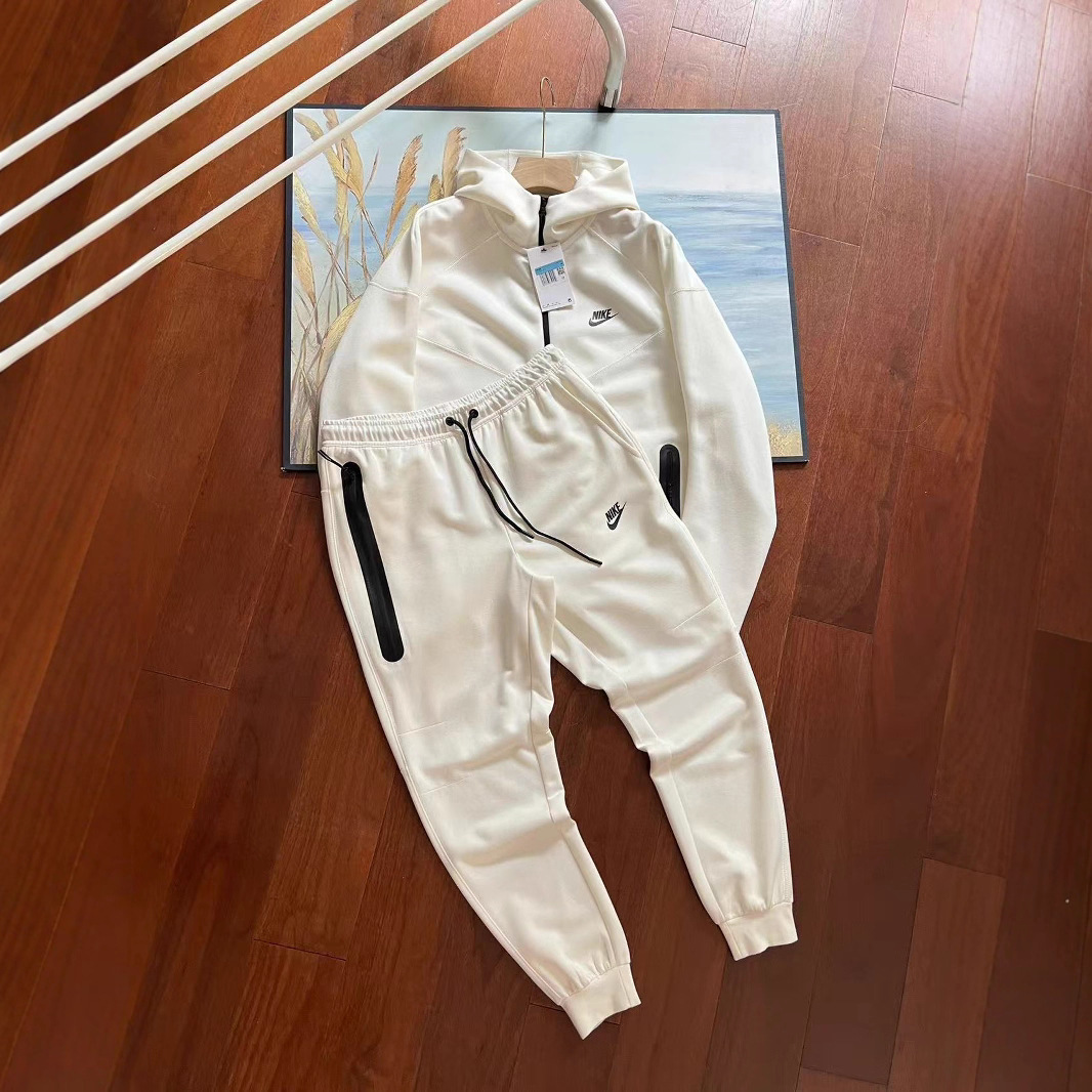 Cross-Border Spring & Fall New Tech Fleece Men's Air Layer Casual Sports Jacket and Sweatpants Suit Couple Style