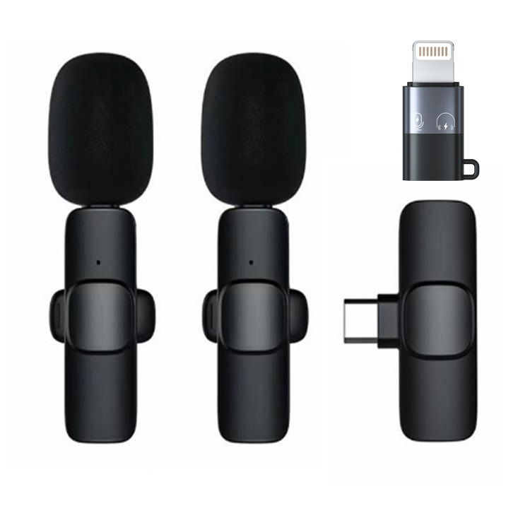 Punto transfronterizo K8K9 clip de collar inalámbrico micrófono reducción de ruido en vivo clip de collar micrófono grabación de video radio micrófono inalámbrico