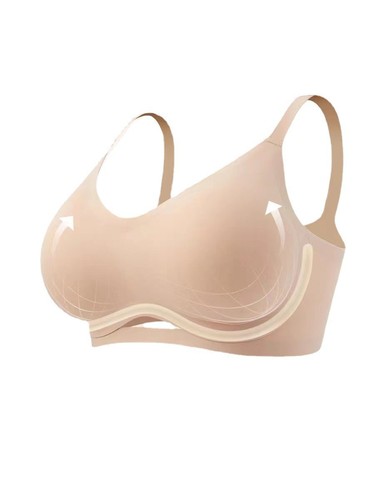 Suji's best external expansion bra for women with cat ear cups, small breasts gathered to look bigger, seamless comic breast thickened bra