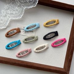 楕円子供かわいいカラーbbクリップアクセサリー制作材料半製品アクセサリー蝶結びアクセサリーヘアアクセサリー