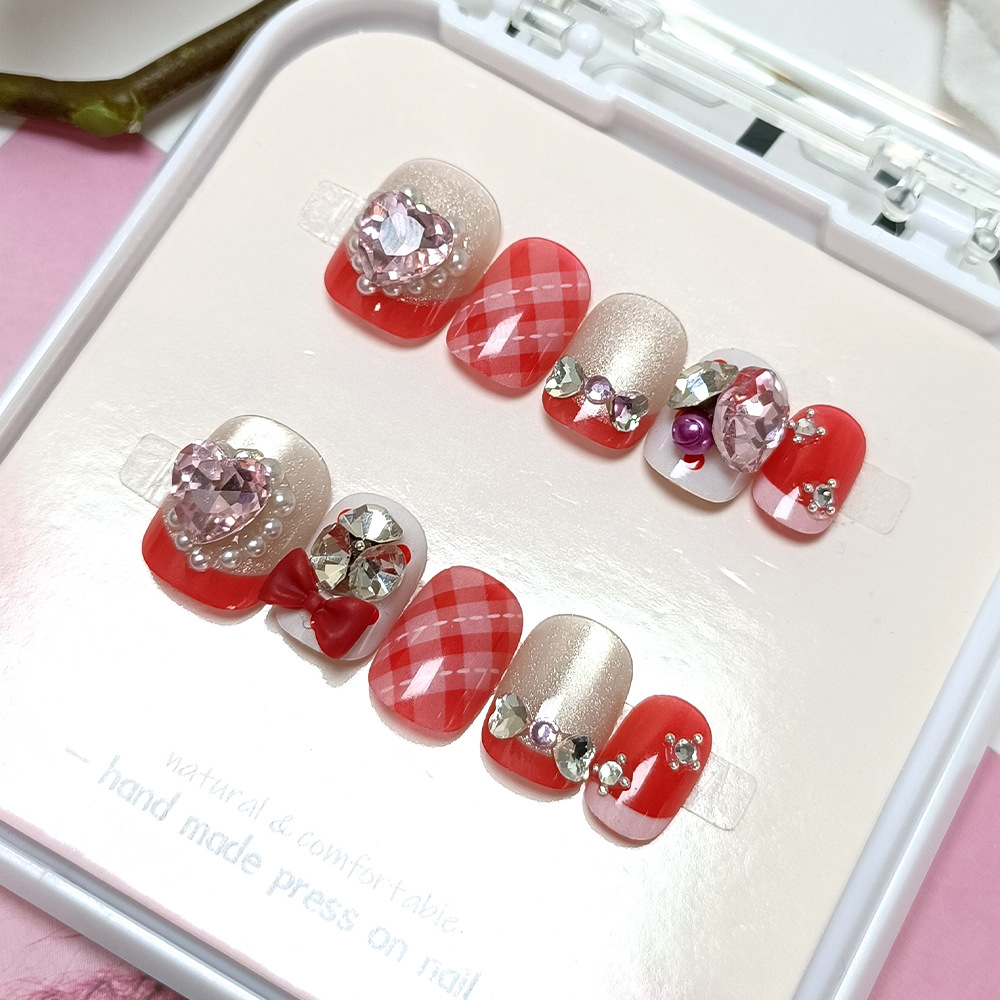 10 piezas de parche de uñas decodificadas, pequeño libro rojo, venta al por mayor de piezas de uñas, fototerapia hecha a mano, usar uñas