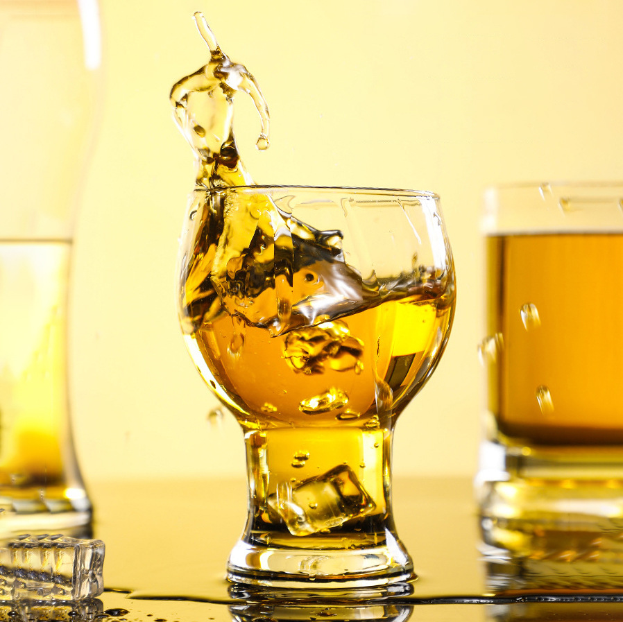 Creativa taza de cerveza elaborada hogar vidrio transparente gran capacidad taza de Cerveza Estilo INS de alta apariencia gran vientre taza de cerveza